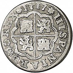 Large Reverse for 1 Real 1717 coin