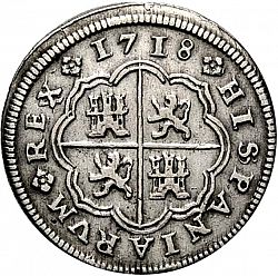 Large Reverse for 1 Real 1718 coin