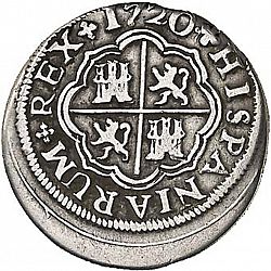 Large Reverse for 1 Real 1720 coin