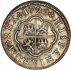 Large Reverse for 1 Real 1725 coin