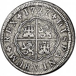 Large Reverse for 1 Real 1727 coin