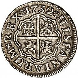 Large Reverse for 1 Real 1732 coin