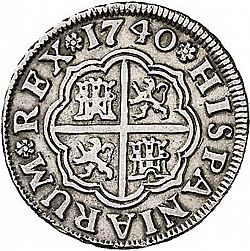 Large Reverse for 1 Real 1740 coin