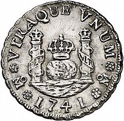 Large Reverse for 1 Real 1741 coin