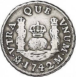 Large Reverse for 1 Real 1742 coin