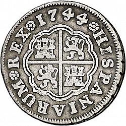 Large Reverse for 1 Real 1744 coin