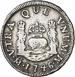 Large Reverse for 1 Real 1746 coin