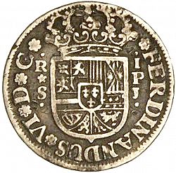 Large Obverse for 1 Real 1748 coin