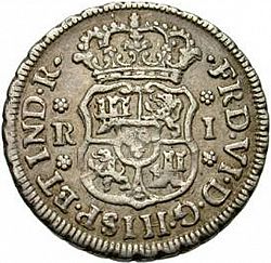 Large Obverse for 1 Real 1751 coin