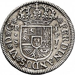 Large Obverse for 1 Real 1751 coin