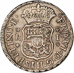 Large Obverse for 1 Real 1752 coin