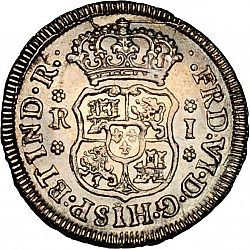 Large Obverse for 1 Real 1753 coin