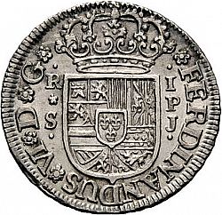 Large Obverse for 1 Real 1753 coin