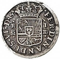 Large Obverse for 1 Real 1754 coin