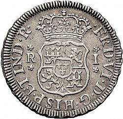 Large Obverse for 1 Real 1754 coin