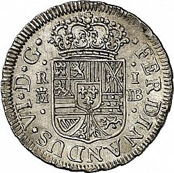 Large Obverse for 1 Real 1756 coin