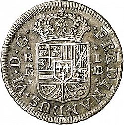 Large Obverse for 1 Real 1757 coin