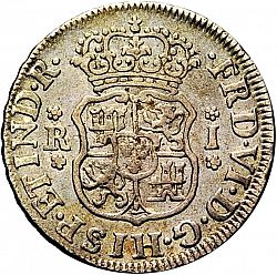 Large Obverse for 1 Real 1757 coin