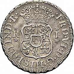 Large Obverse for 1 Real 1759 coin