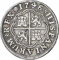 Large Reverse for 1 Real 1746 coin