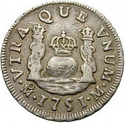 Large Reverse for 1 Real 1751 coin