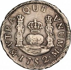 Large Reverse for 1 Real 1752 coin