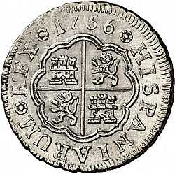 Large Reverse for 1 Real 1756 coin