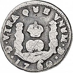 Large Reverse for 1 Real 1760 coin