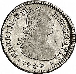 Large Obverse for 1 Real 1809 coin