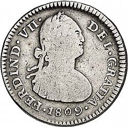 Large Obverse for 1 Real 1809 coin