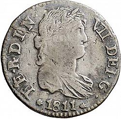 Large Obverse for 1 Real 1811 coin