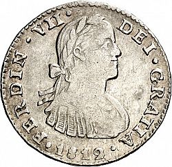 Large Obverse for 1 Real 1812 coin