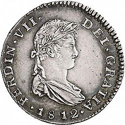 Large Obverse for 1 Real 1812 coin