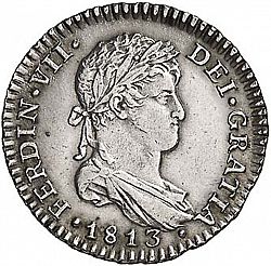 Large Obverse for 1 Real 1813 coin