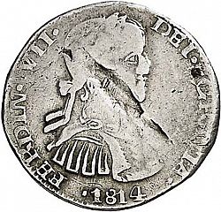 Large Obverse for 1 Real 1814 coin