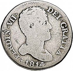 Large Obverse for 1 Real 1814 coin