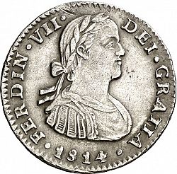 Large Obverse for 1 Real 1814 coin