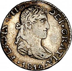 Large Obverse for 1 Real 1814 coin