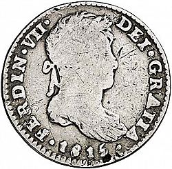 Large Obverse for 1 Real 1815 coin