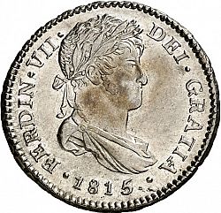 Large Obverse for 1 Real 1815 coin