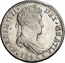 Large Obverse for 1 Real 1816 coin