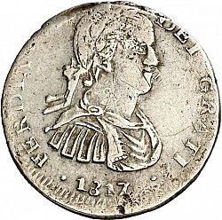 Large Obverse for 1 Real 1817 coin