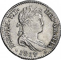 Large Obverse for 1 Real 1817 coin