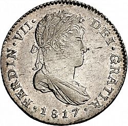 Large Obverse for 1 Real 1817 coin