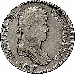 Large Obverse for 1 Real 1817 coin