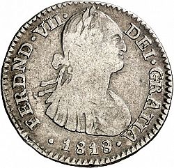 Large Obverse for 1 Real 1818 coin