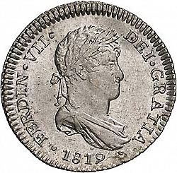 Large Obverse for 1 Real 1819 coin