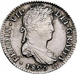 Large Obverse for 1 Real 1820 coin