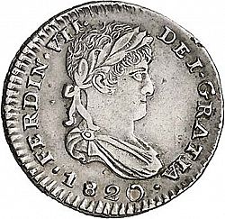 Large Obverse for 1 Real 1820 coin