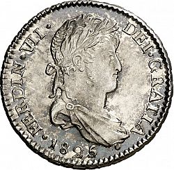 Large Obverse for 1 Real 1825 coin